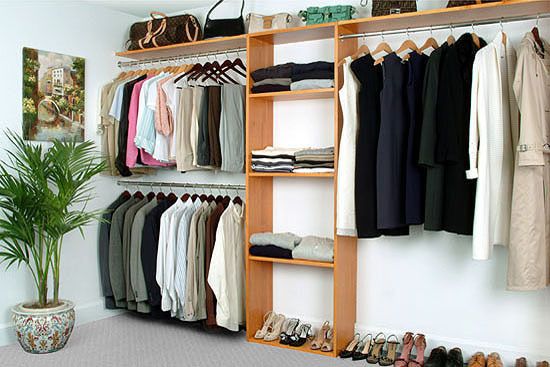 Closet Organizers System Made with Real Solid Wood