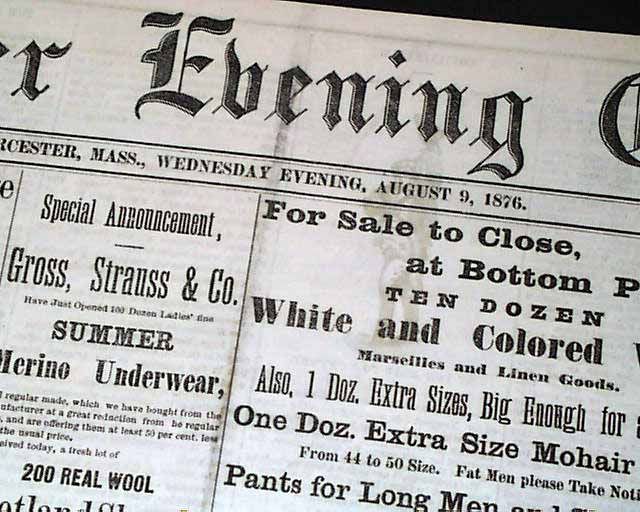 1876 Newspaper JESSE JAMES Younger Brothers   Otterville Missouri