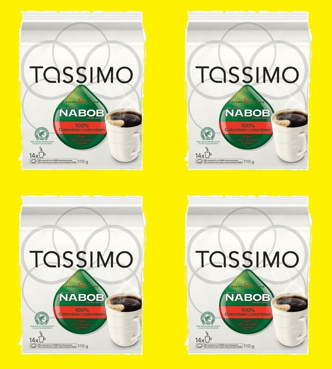 56 x PODS Tassimo Nabob T Disc 100 Colombian COFFEE 4 x packs