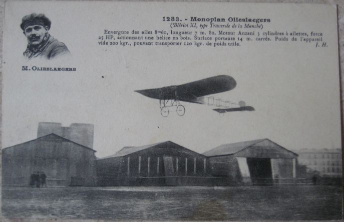 1910 French Aviation Postcard Monoplan M Olieslaegers