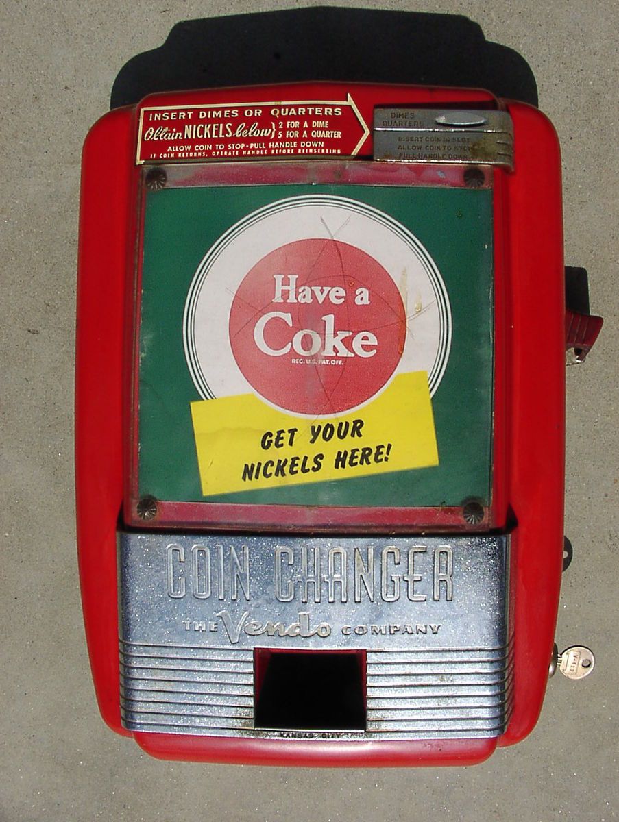  Antique Vendo Co Coke Cola Coin Changer