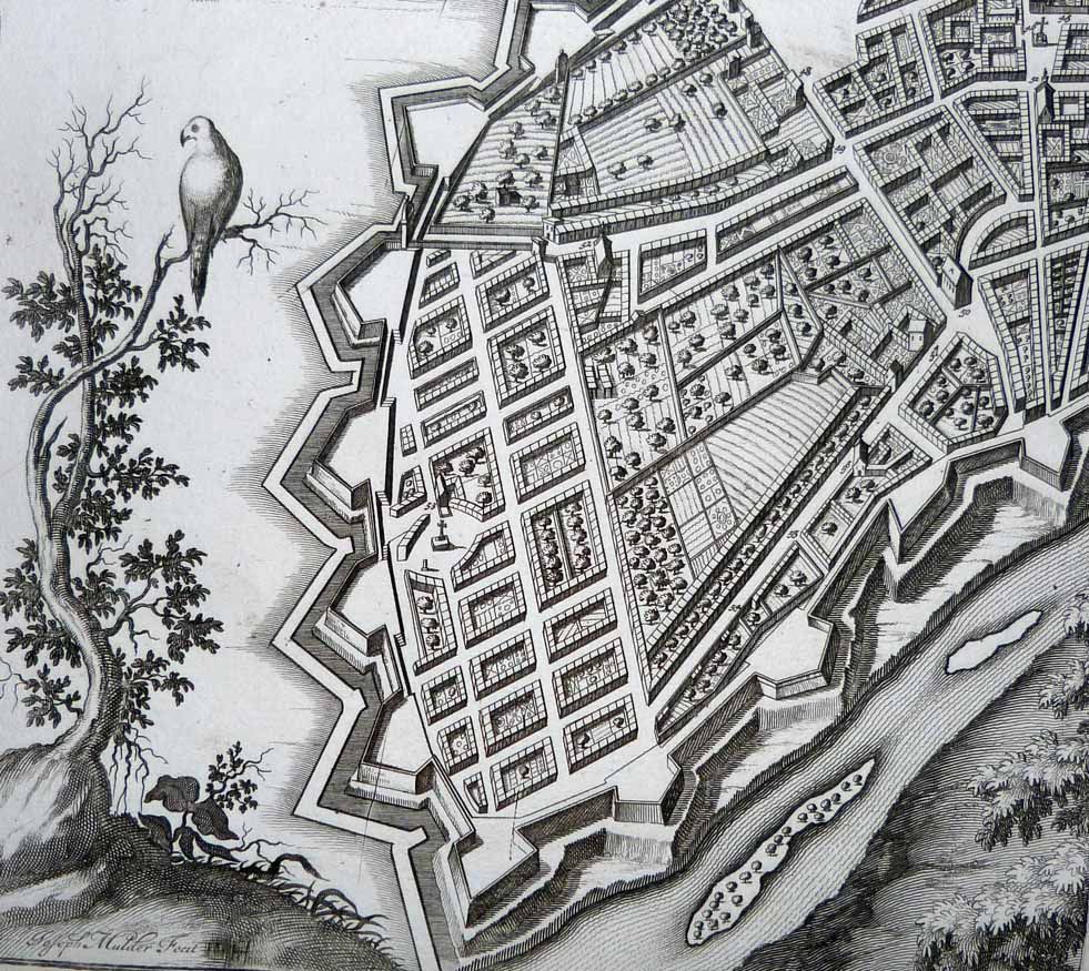 1688 Nolasco Panoramic City View Lima Peru Joseph Mulder ENGRAVER