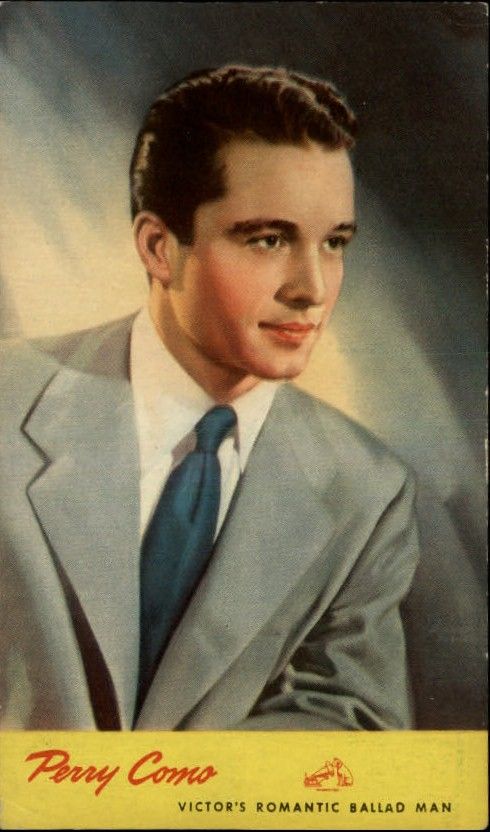 Perry Como Singer Victors Romantic Ballad Man Postcard