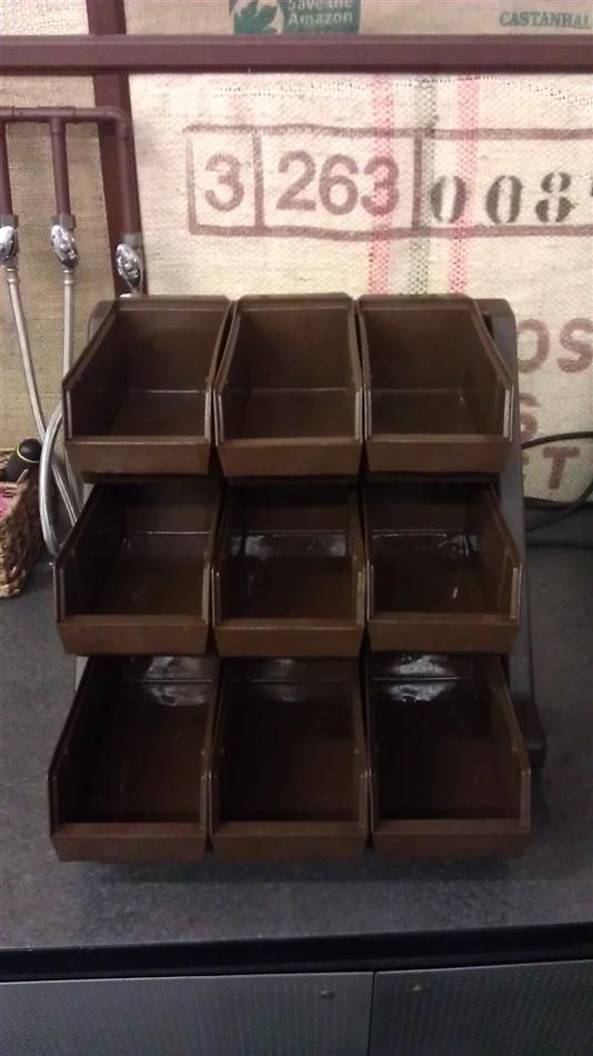 Cambro Coffee Condiment Holder 9 Compartments Bins 3 Tiers