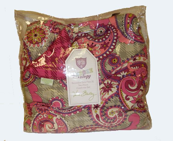 Vera Bradley Reversible Comforter Set Twin Twin XL Paisley Meets Plaid