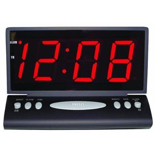 inch Jumbo Digital Red LED Desk Wall Alarm Clock