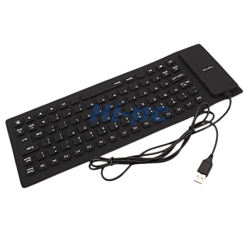 USB 2 0 Silicone Roll Up Foldable PC Computer Keyboard