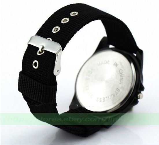  Army Racing Force Military Sport Men Officer Fabric Band Watch