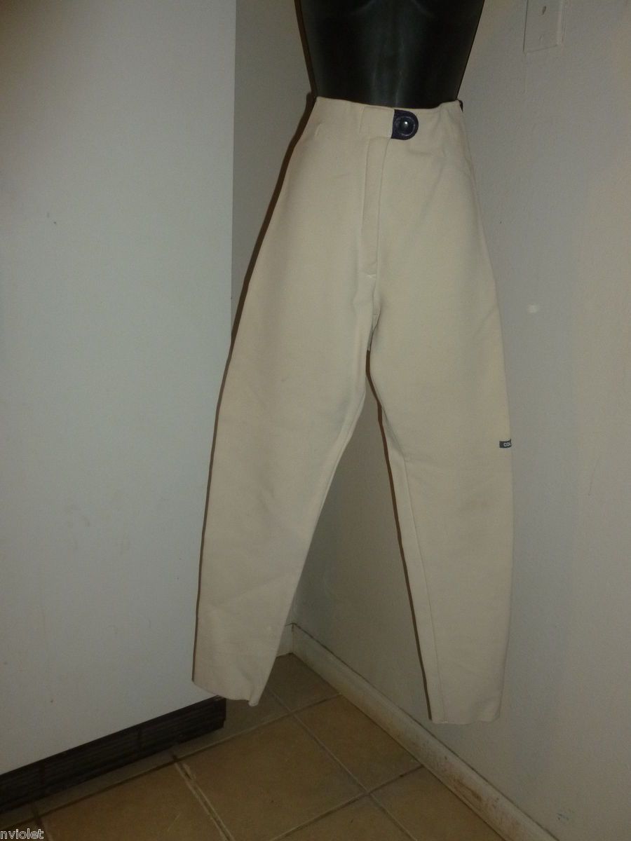 VTG COLMAR SPORTSWEAR ITALY IVORY SKI SNOW THERMOBELT ELASTIC PANTS SZ