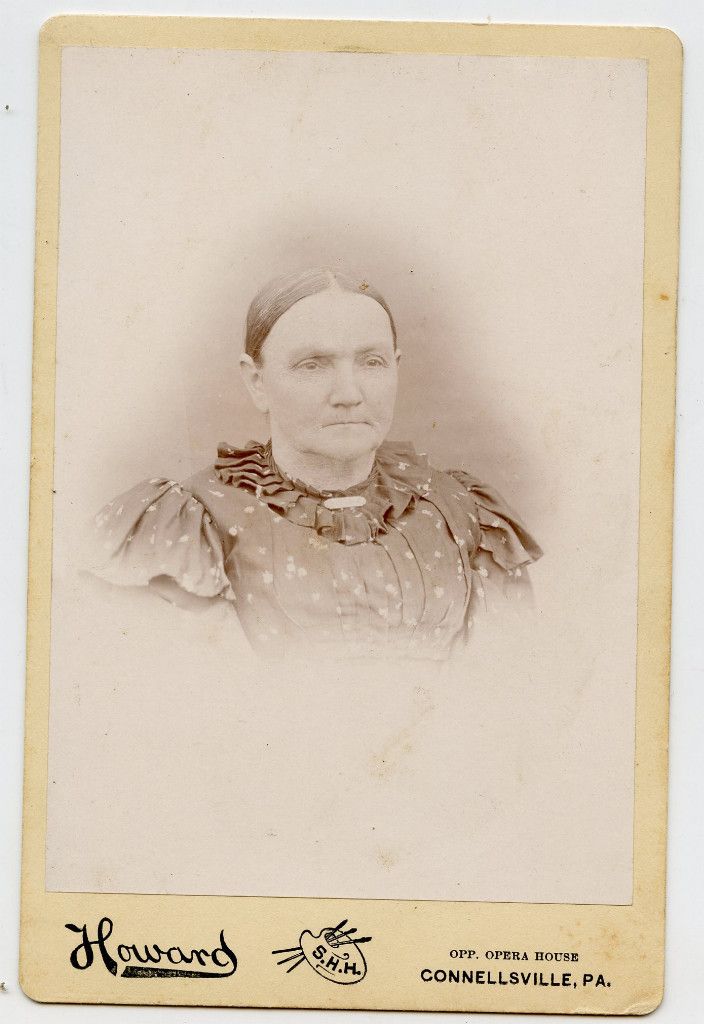 Cabinet Photo Connellsville Pennsylvania Older Lady