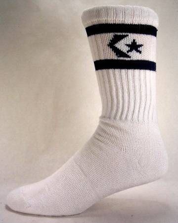 Pairs Mens Navy Logo Converse Crew Socks 10 13 New