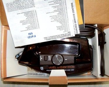 Vintage Small Wonder Travel Steam Dry Iron Foldable Model F45 in Box