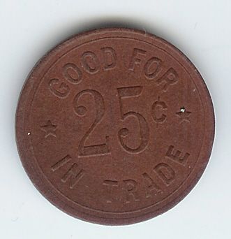 Fiber Good For trade Token, Oakland CA, California, Filled Die