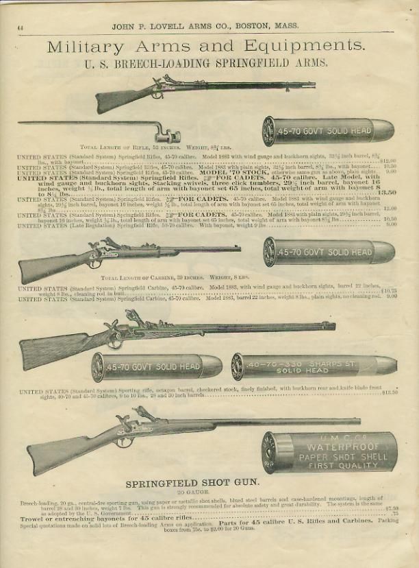  from the John P. Lovell Arms Co Catalog, Boston, Mass c.1886