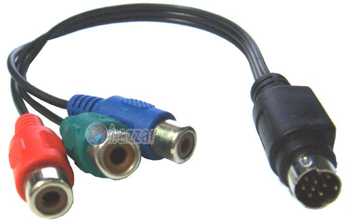 Video 9 Pin to RGB PR PB Y Out HDTV TV DVD AV Cable