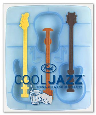 Cool Jazz Kitchen Ice Cube Tray Set Shaped Like Guitar