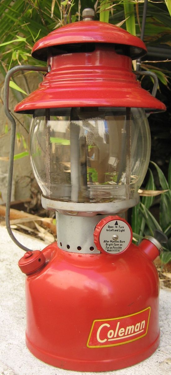 Coleman 200A lantern with box vintage mid century camping equipment