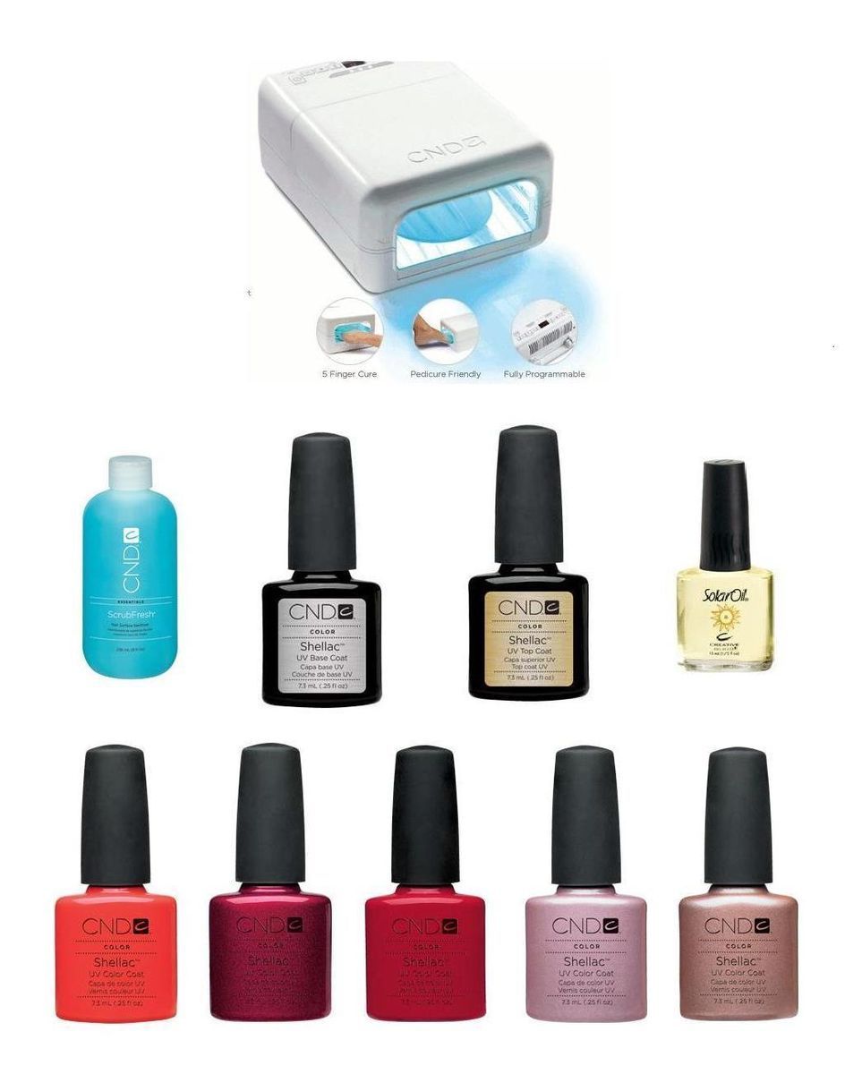 CND Shellac Authentic 13 PC Starter Kit Set CND Brisa UV Gel Lamp New