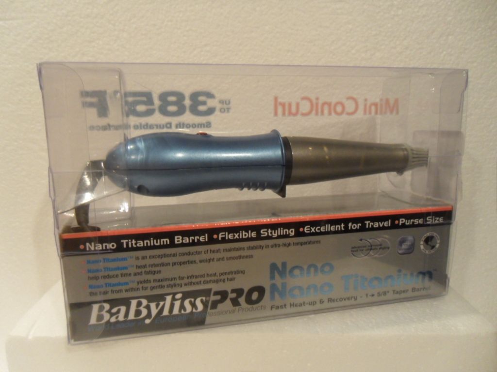 BABYLISS PRO Nano Titanium Pint Sized Barrel Mini ConiCurl Iron, Dual