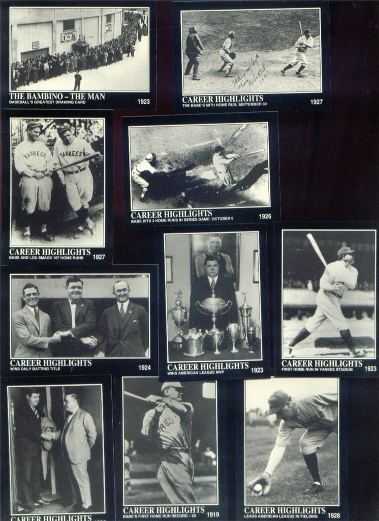 1992 Megacards The Babe Ruth Collection Partial Set 17 of 165 Cards