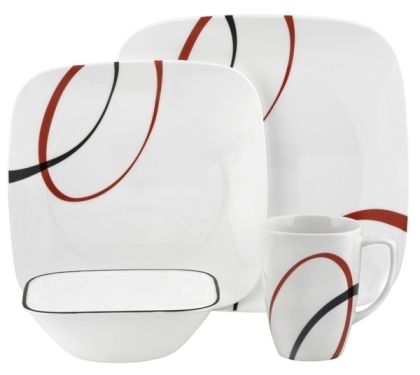  Corelle Fine Lines 16 PC Dinnerware Set