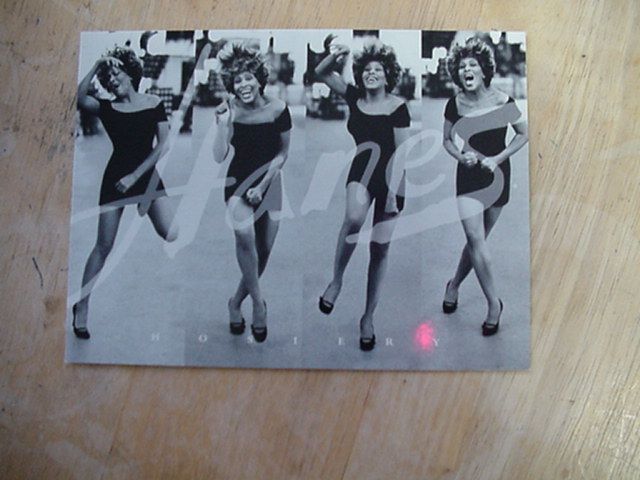 1996 HANES TINA TURNER B W POST CARD PERFECT UNUSED CONDITION