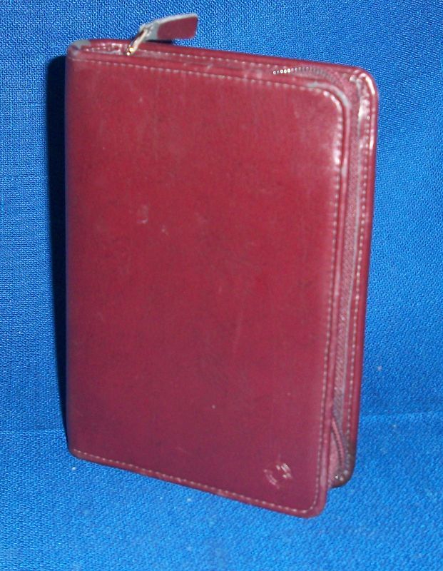  Rings Burgundy Sim Leather Franklin Covey Zipper Planner Binder