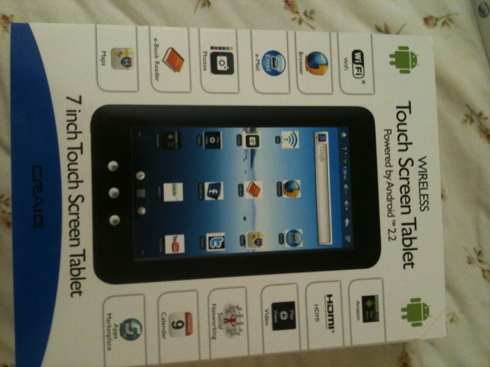 Craig Wireless Touch Screen Tablet 7 Inch Touch Screen Tablet Powered