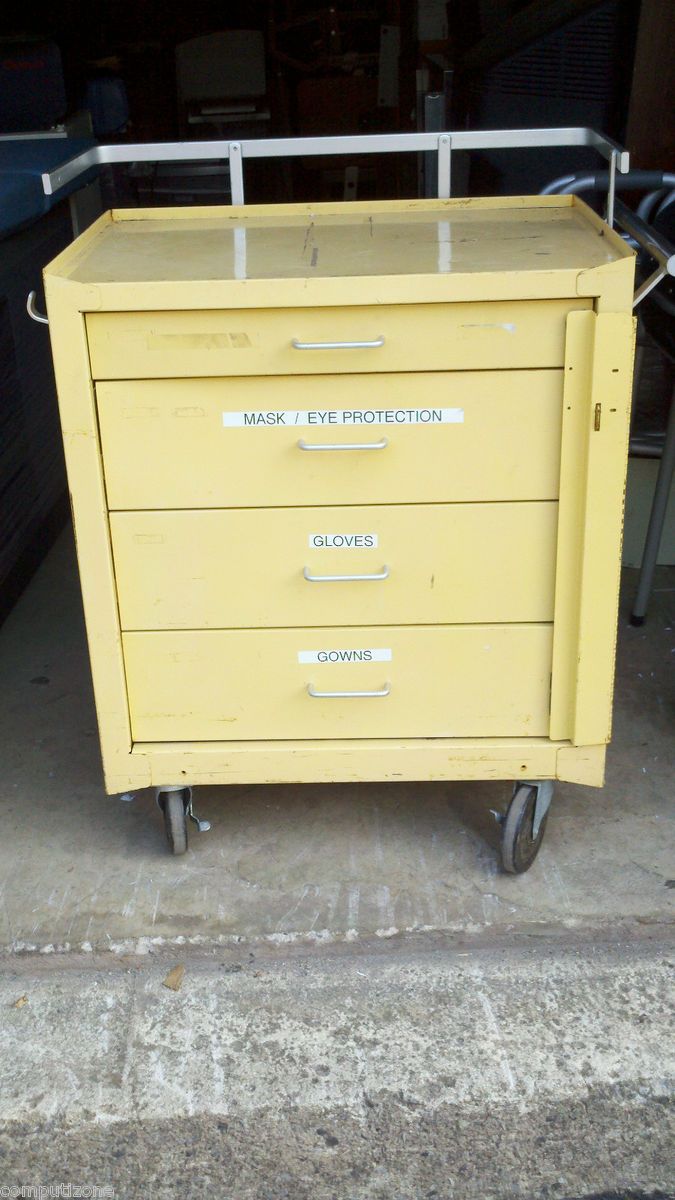  Yellow Medical Crash Cart