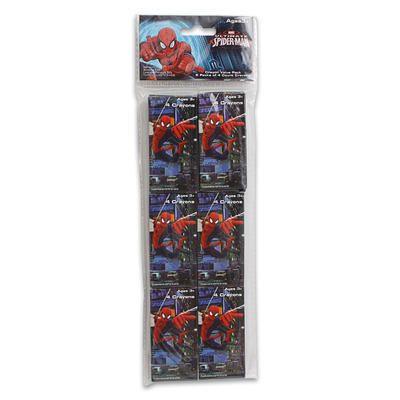 PACKS OF 4 CT. SPIDERMAN CRAYONS   Party Favors