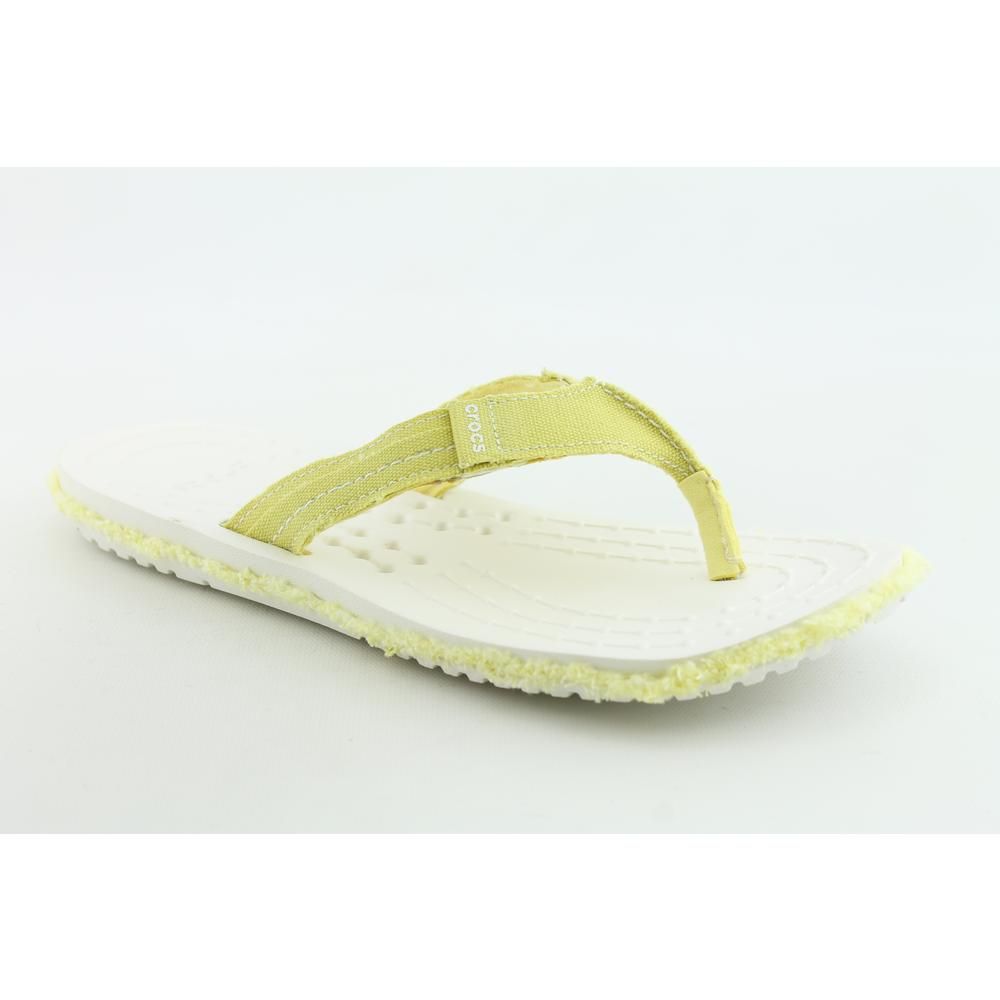 Crocs Melborne Flip Womens Size 9 Yellow Flip Flops Sandals Shoes