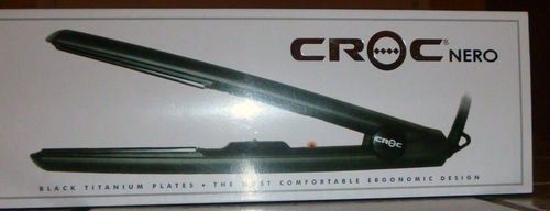 turboion croc nero titanium black ceramic flat iron nib free priority