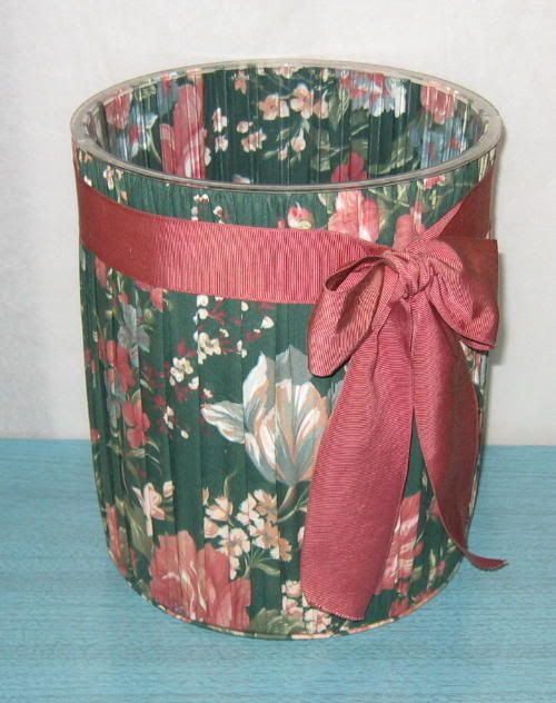 fabric covered wastebasket from the granada pattern line by croscill