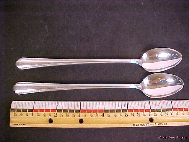 Croydon aka Mary Lee 1932 Ice Tea Spoons 7 3/8 in Wm A. Rogers A1