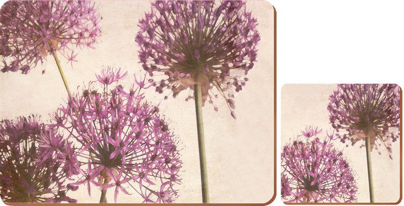  Allium Placemats Table Mats 6 Coasters by Creative Tops 12 Pce