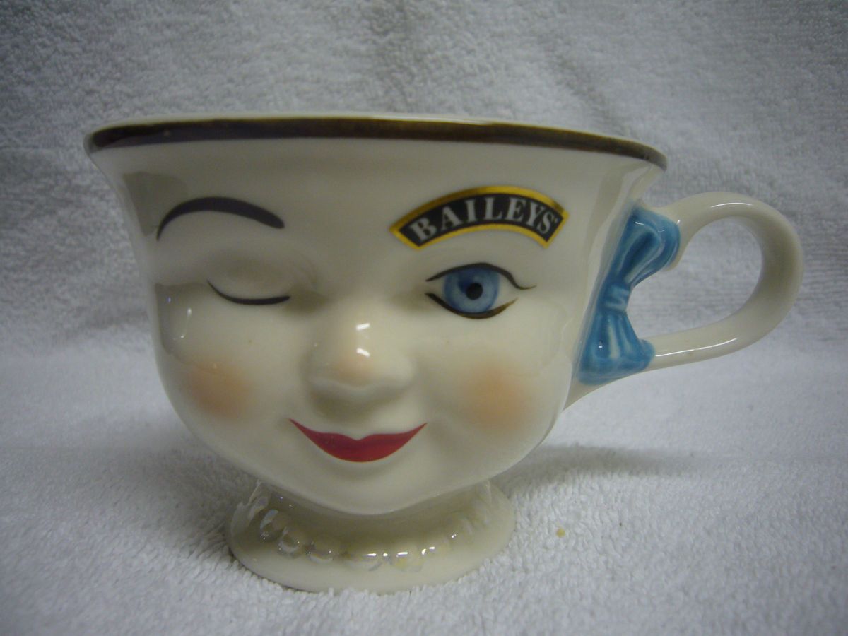 LADIES BAILEYS CORDIALS COLLECTIBLE MUG W/ FACE & HANDLE DRINK LIQUOR