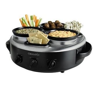 Crock Pot Triple Decker Lazy Susan Slow Cooker