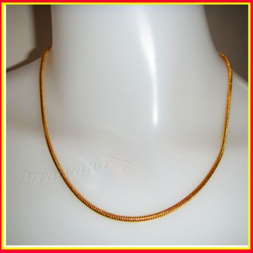 22K Thai Yellow GP Gold 18 inch Necklace Jewelry N4