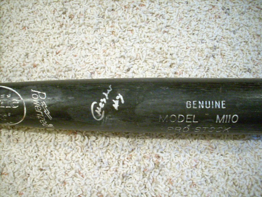 Cheslor Cuthbert Signed Game Used Crack Bat Auto Royals