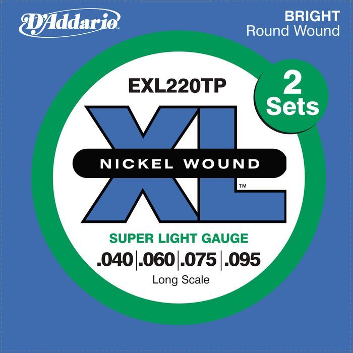 addario exl220tp twin pack bass guitar strings standard item 100157