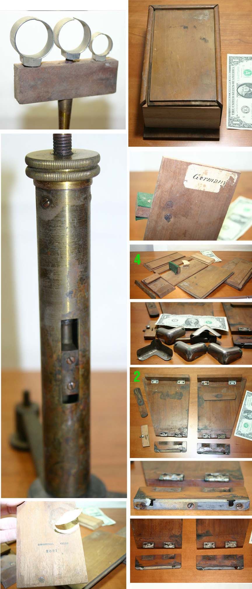 Vintage Wood box microscope Daguerreoty ? 1800s camera Scientific