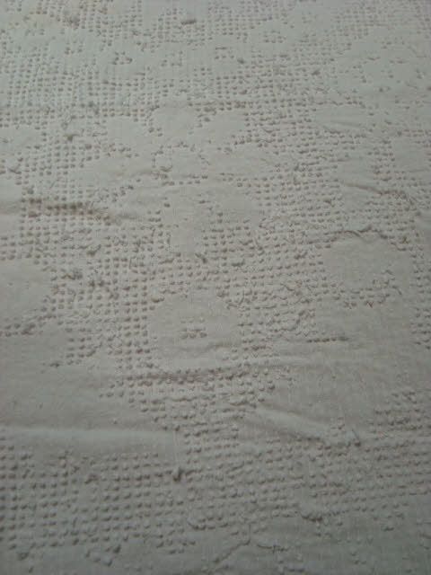 Crafts Large Design Vtg Chenille Bedspread Blanket