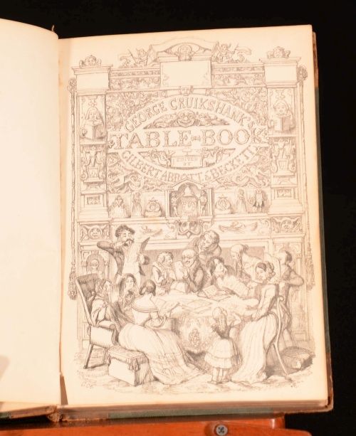 1845 1st Ed George Cruikshank Table Book Illustrated