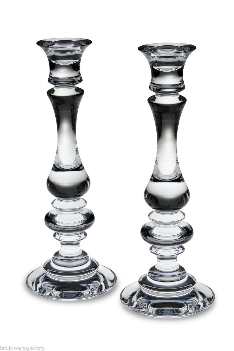 Reed Barton Weston Crystal Candlestick Pair Large