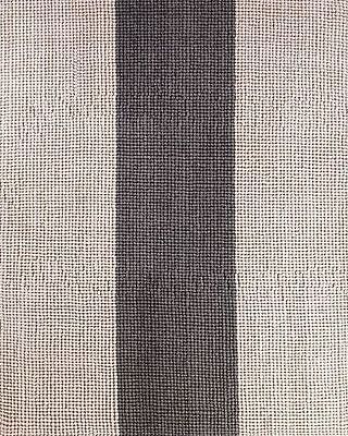 West Elm Pebble Stripe Hand Loomed Wool Rug Ivory Feather Gray 3x5 or