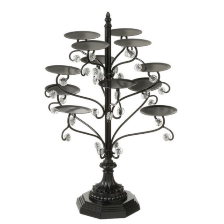 Shabby Vintage Style Chic Black Cupcake Tower Stand