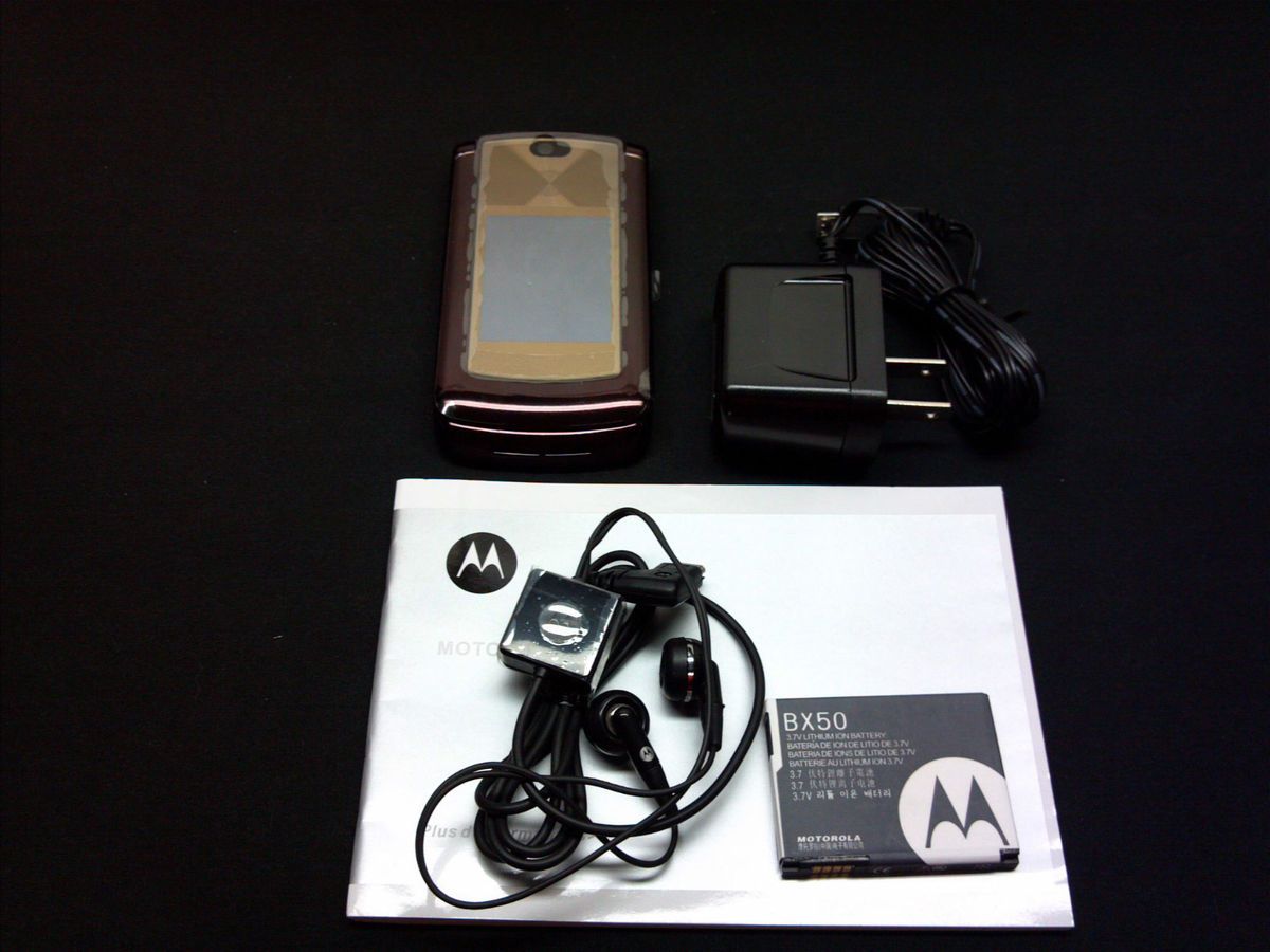 NEW UNLOCKED MOTOROLA RAZR2 V9 AT&T TMOBILE PLUM & GOLD QUADBAND GSM