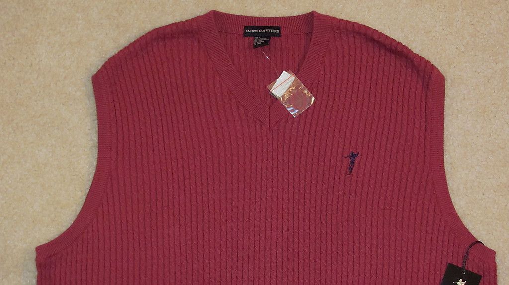 Fairway Outfitters Cotton Sweater Vest Large New w Tags