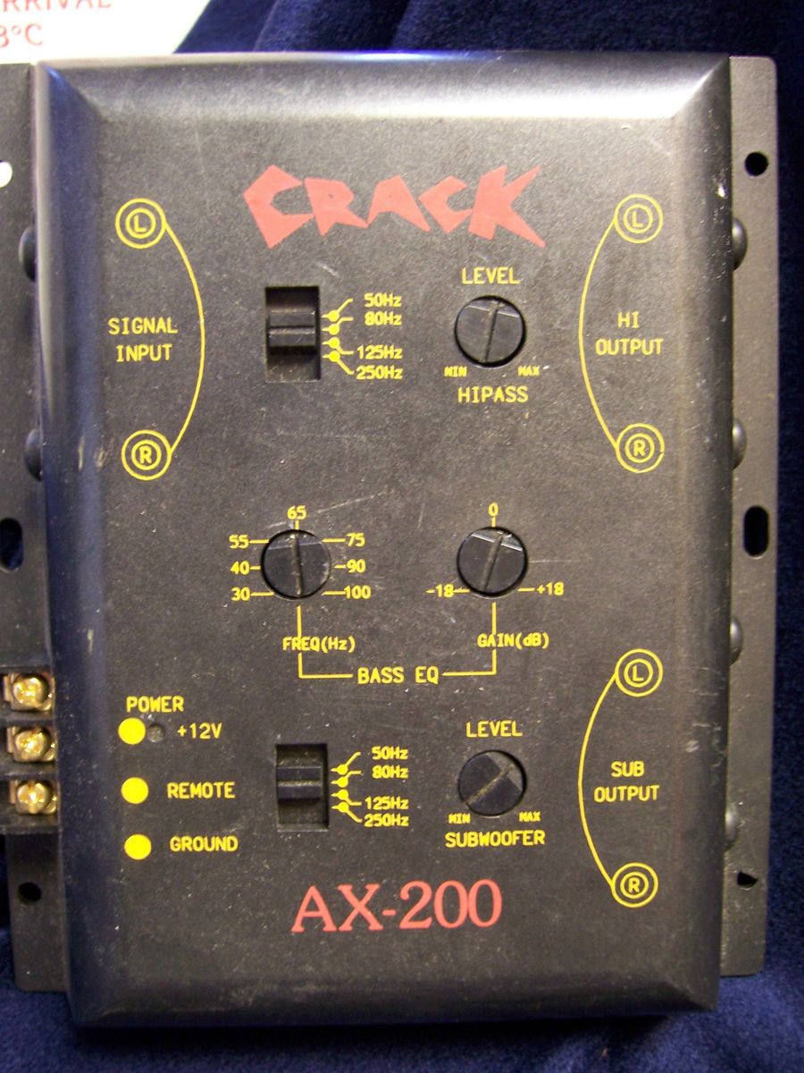 Crack AX 200 Line Level Crossover Subwoofer Car Stereo