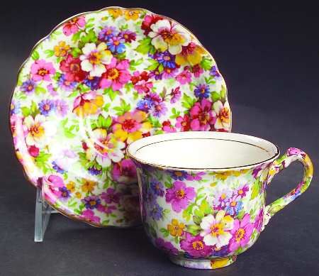 James Kent Dubarry Vintage Chintz Demitasse Set 5735883